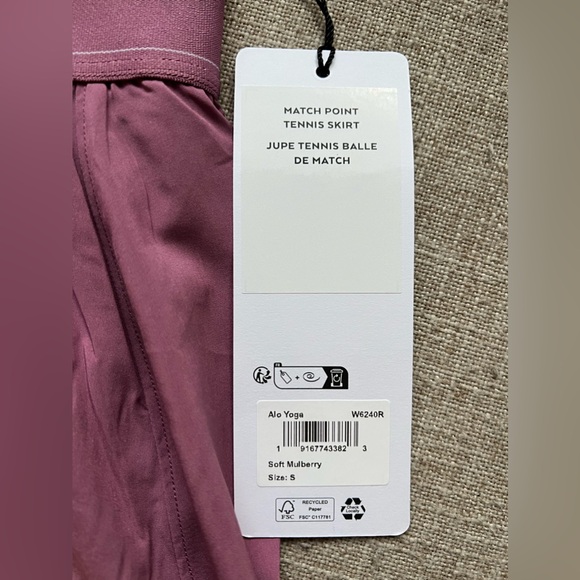 NWT Alo Match Point Tennis Skirt Soft Mulberry - Picture 7 of 7